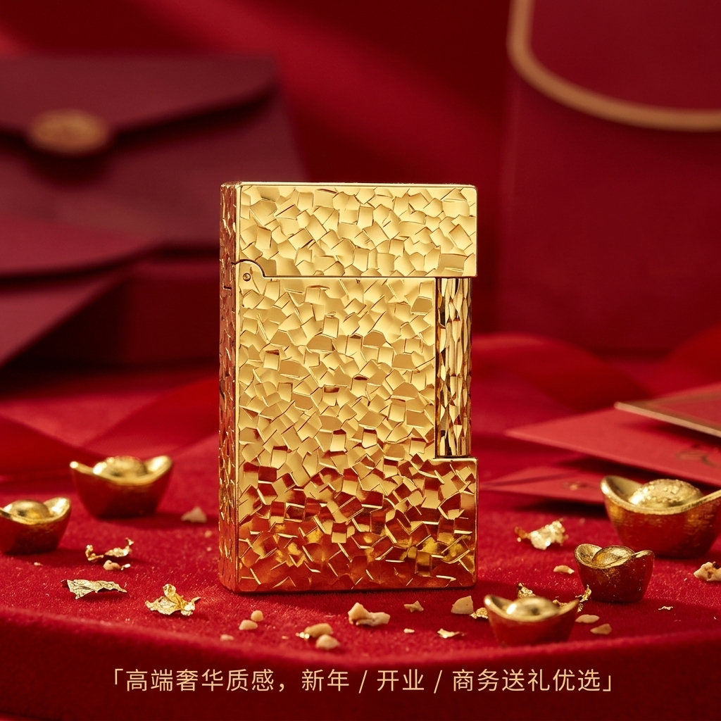 【送赠品】KW卡尔威登朗声充气打火机碎冰金送男友礼物复古防风创