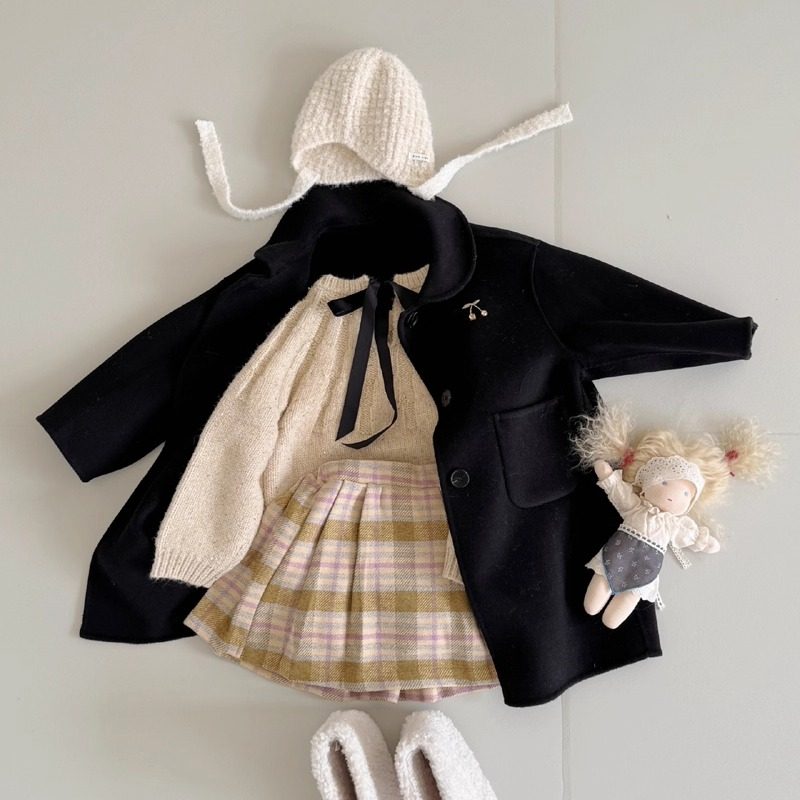 花样衣家女童中大童冬季新款复古羊绒大衣黑色娃娃领樱桃羊毛外套,童装/婴儿装/亲子装,呢大衣,淘宝优惠券,粉丝福利购,淘宝优惠卷