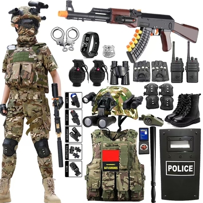 儿童玩具枪套装男孩军装仿真户外衣服迷彩特种兵三级甲小警察装备