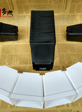 蓄水盆大小白黑方方形塑料花盆双层加厚四足盆多肉花盆 肉妞花房