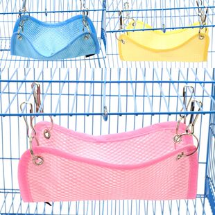 仓鼠夏季吊床宠物用品网布透气床龙猫松鼠悬挂秋千小宠吊床猫吊床