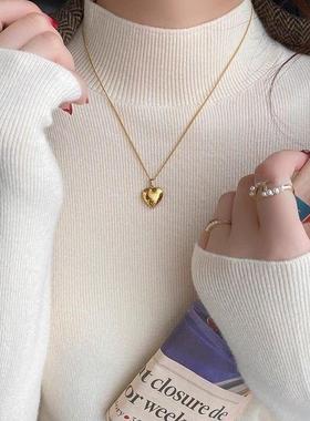 半高领毛衣打底秋冬修身显瘦内搭针织衫纯色洋气新款长袖百搭上衣