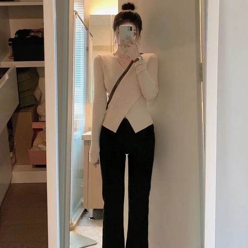 针织v领设计感小众v领毛衣