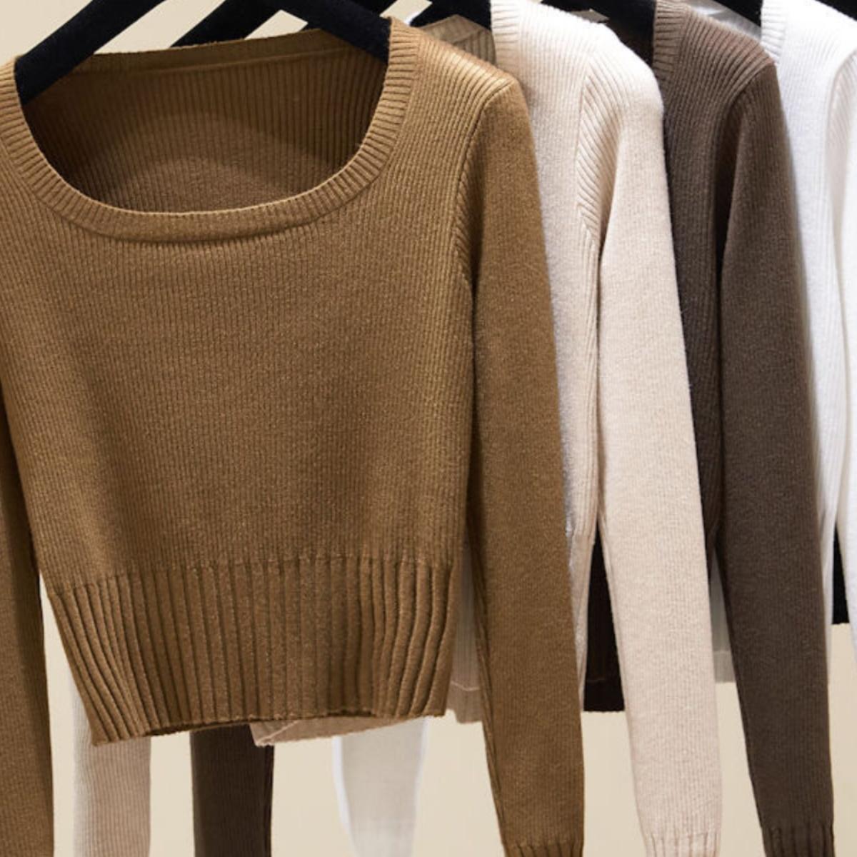 小个子针织打底衫秋冬款修身显瘦