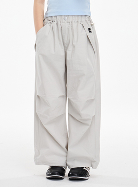 女童降落伞工装裤2025夏装新款儿童美式辣妹速干裤休闲宽松阔腿裤