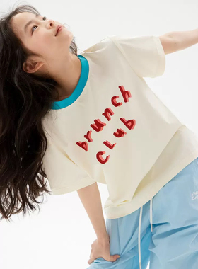 儿童薄款短袖2025夏季新款女童韩版清凉圆领上衣中大童休闲T恤潮