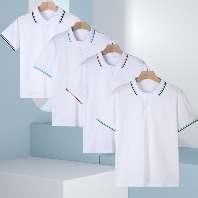 男女中小学生白色夏季短袖校园服图片