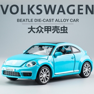 32带声光回力玩具车儿童礼物 大众甲壳虫Beetle合金汽车模型仿真1