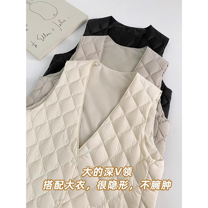 大衣伴侣内搭打底内胆V领马夹短款轻薄菱格羽绒棉马甲背心女~捡漏,女士内衣/男士内衣/家居服,保暖背心,淘宝优惠券,粉丝福利购,淘宝优惠卷