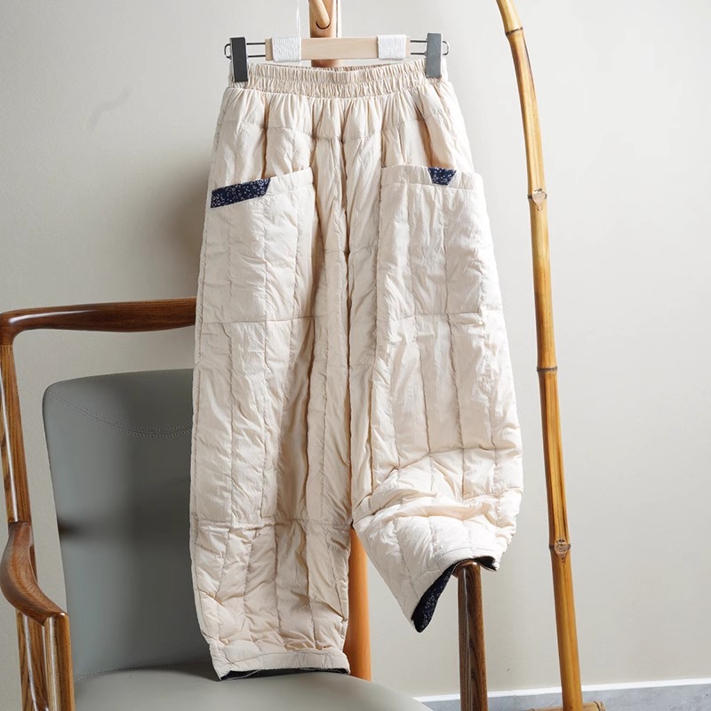 【一件过冬女裤】冬季新款高腰松紧宽松夹棉裤宽松百搭休闲裤显瘦