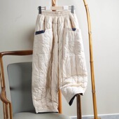 一件过冬女裤 宽松百搭休闲裤 冬季 高腰松紧宽松夹棉裤 显瘦 新款