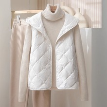 冬季羽绒棉服内胆女百搭连帽马甲外套短款轻薄马夹棉衣~清仓现货