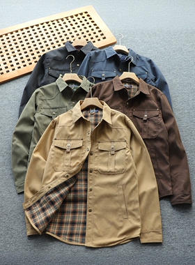 美单 秋季翻领男士梭织工装衬衫式夹克外套 品质超好