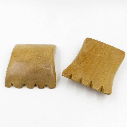 越南香木按摩刮痧片 刮痧板 半圆形带齿按摩器 香木按摩刮痧器