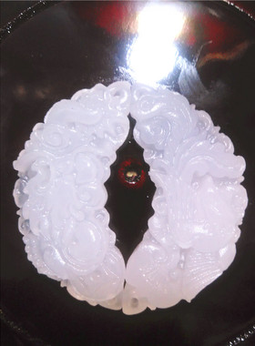 河南天然玛瑙金镶玉情侣吊坠