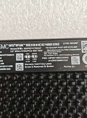 傲腾 DELL戴尔EMC P4800X 0DX4NF