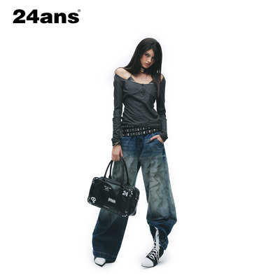 24ANS LTD 千禧punk长袖⑴泥染工艺⑵拼接结构