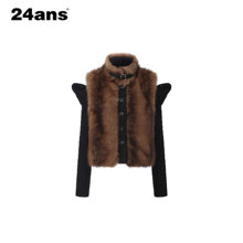 24ANS LTD 可拆卸衣袖针织环保皮草