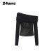24ANS 多穿针织衫 LTD 擦色拼皮