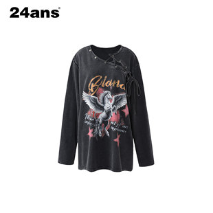 24ANS LTD 【新年限定】小马绑带水洗卫衣