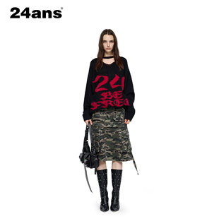 24ANS 印花针织大毛衣 LTD仍坚持将辣妹风主流化