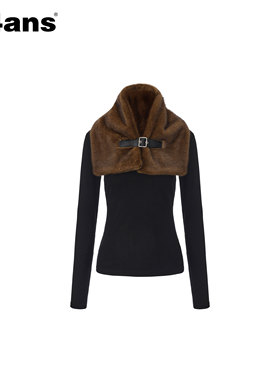 24ANS LTD 可拆卸围巾针织衫