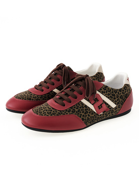 24ans leopard shoes | 豹纹拼接平底德训运动鞋