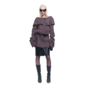 24ans 连衣裙慵懒毛毛针织宽松长袖 回锅肉毛衣 Dresses春款