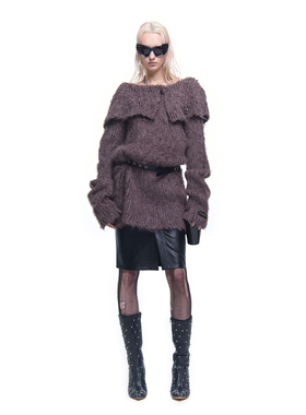 24ans 回锅肉毛衣（Dresses春款连衣裙慵懒毛毛针织宽松长袖