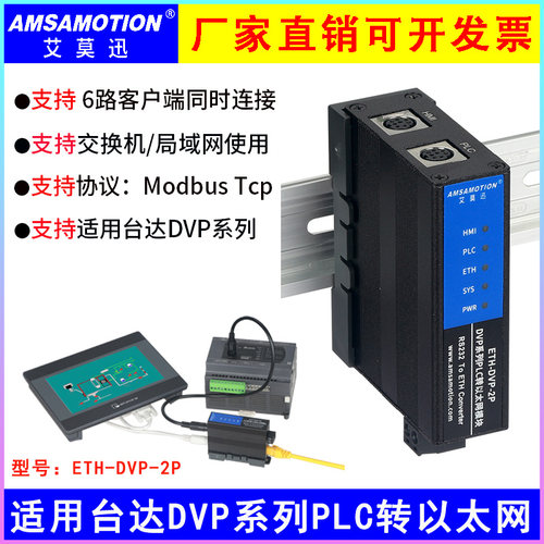 艾莫迅台达DVP扩展模块232转网口