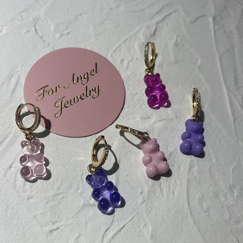 【买二送一】20色小熊锆钻耳圈