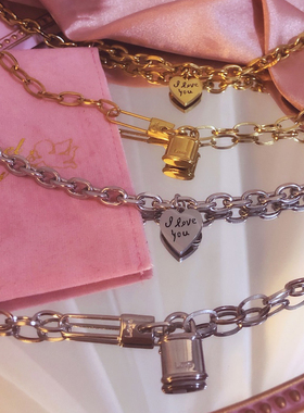 forangel不掉色锁镀金叠戴别针