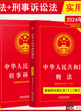 正版2026年适用中华人民共和国刑法+刑事诉讼法实用版 刑法修正案十二  中国刑法典最新版刑诉法法规法条书籍 中国法制出版
