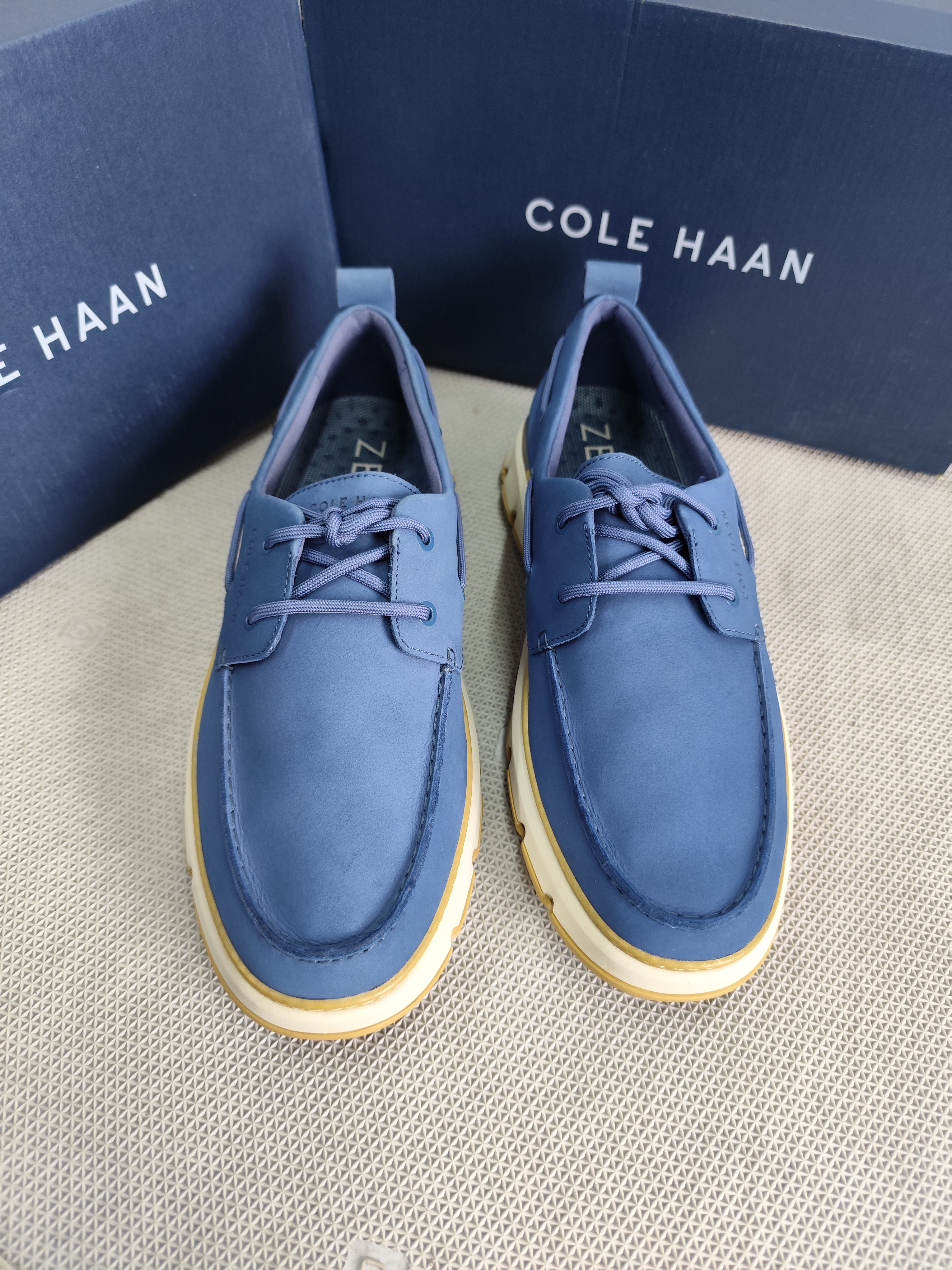 Cole Haan男鞋时尚百搭舒适透气休闲鞋系带一脚蹬帆船鞋36718