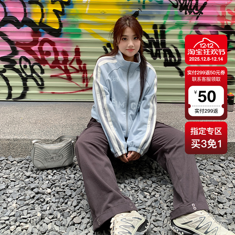 YUZI鱼子上衣鹿皮绒外套休闲运动