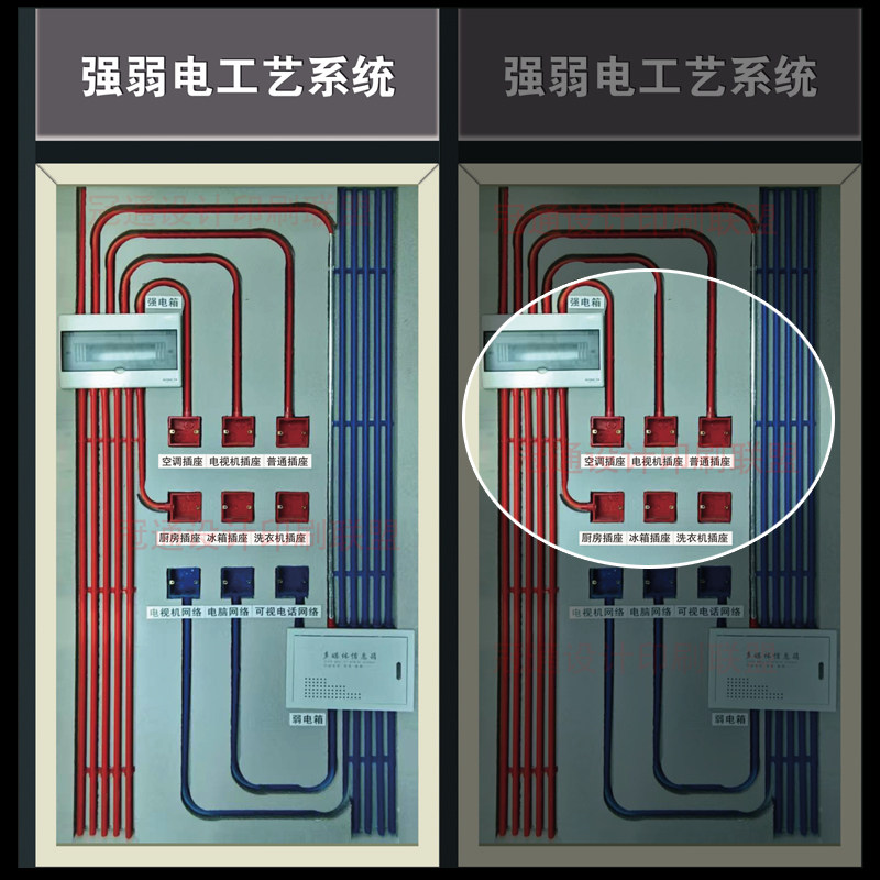 装饰公司家装流程图装修工艺展示墙水电施工工艺系统辅材开关面板