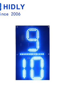 蓝色12寸9/10油价牌RF遥控控制油价牌LED油价屏油价牌LED数字板
