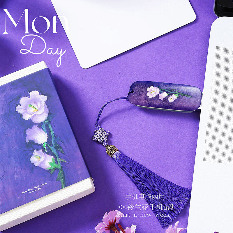 台电官方正品紫色文创可爱创意U盘64G礼盒装定制刻字女生高颜值