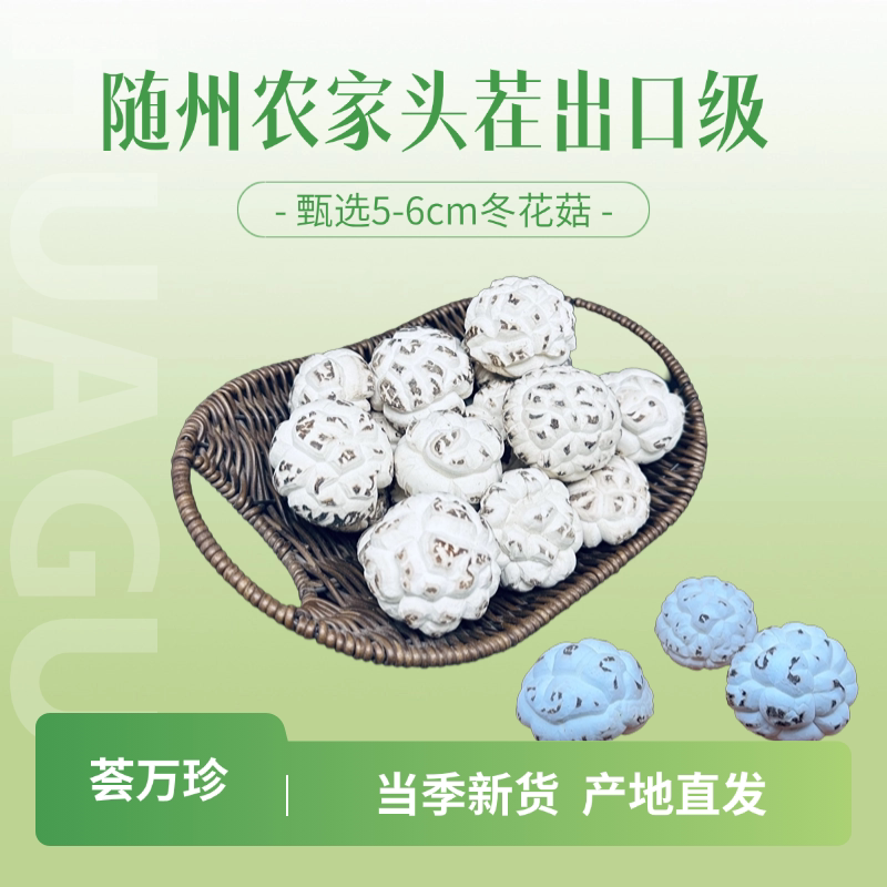 随州冬花菇5-6cm出口级农产品产地直发当季新货天白香菇荟万珍