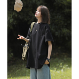 情侣夏季ins纯色短袖t恤宽松白色打底衫日系复古半袖男女HY33TP16，男装T恤，电商A102B