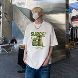美式高街oversize圆领打底衫多肉植物印花时尚纯棉T恤HY571TP20，男装T恤，电商A102B