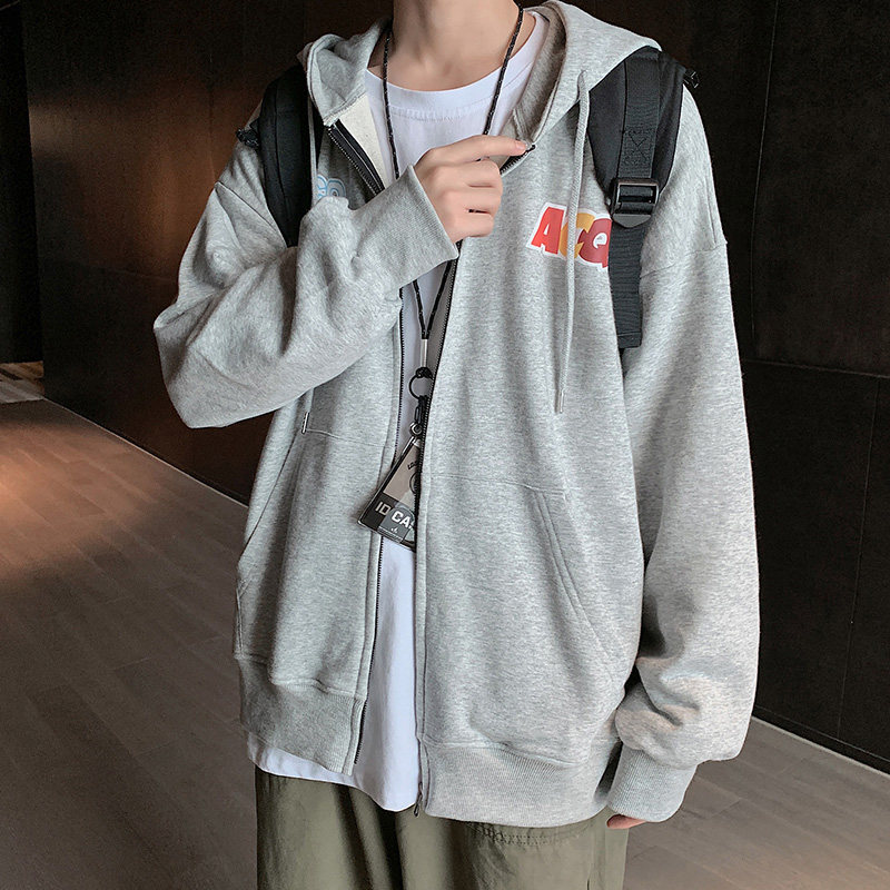开衫卫衣男潮牌宽松休闲连帽衫秋港风潮牌学生上衣服HY09TP45控58图片