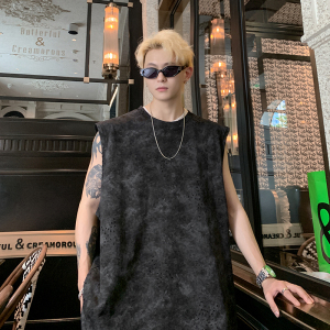 纯棉韩版打底背心潮流圆领男女同款宽松休闲免烫无袖T恤HY569TP35