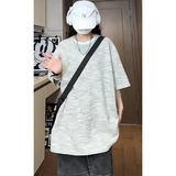 纹理感百搭款圆领T恤衫小香风短袖宽松休闲打底衫HY541P45控68，男装T恤，电商A102B