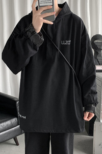 春季迷彩夹克港风韩版潮流工装外套bf风衣服连帽衫