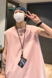小众设计感纯色背心上衣夏季ins休闲宽松内搭无袖T恤潮HY48TP15，男装背心/马甲，电商A102B