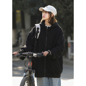 2024春秋款美式高级感卫衣外套复古风开衫运动连帽衣HY487P65控98图片