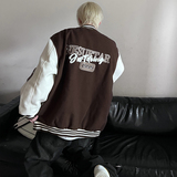 美式复古夹克外套撞色贴布多色休闲棒球服秋款HY202P108控138，男装夹克，电商A102B