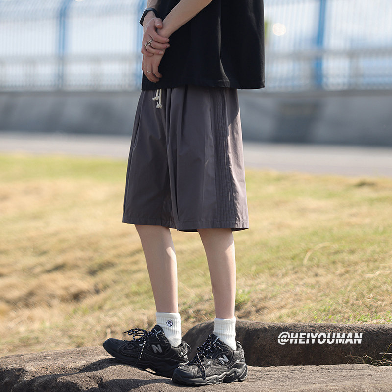 2023短裤男美式夏季薄款休闲运动潮牌高街五分裤子K317TP35控58图片