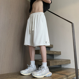针织短裤舒适面料薄款短裤简约百搭休闲裤男女同款K546TP30控49，男装休闲裤，电商A102B
